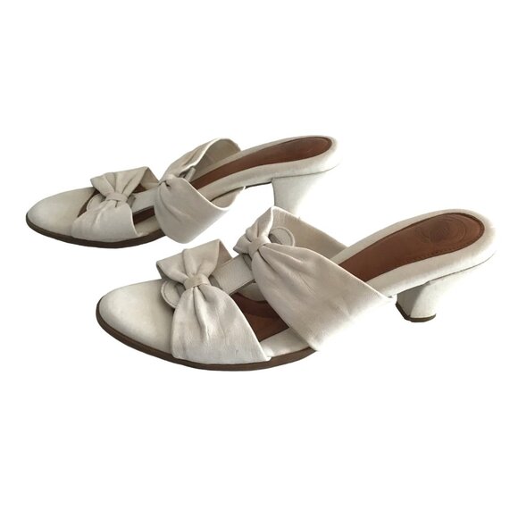 NURCARE- WOMENS WHITE SLIP-ON HEEL SANDALS SIZE 7 - Picture 4 of 8